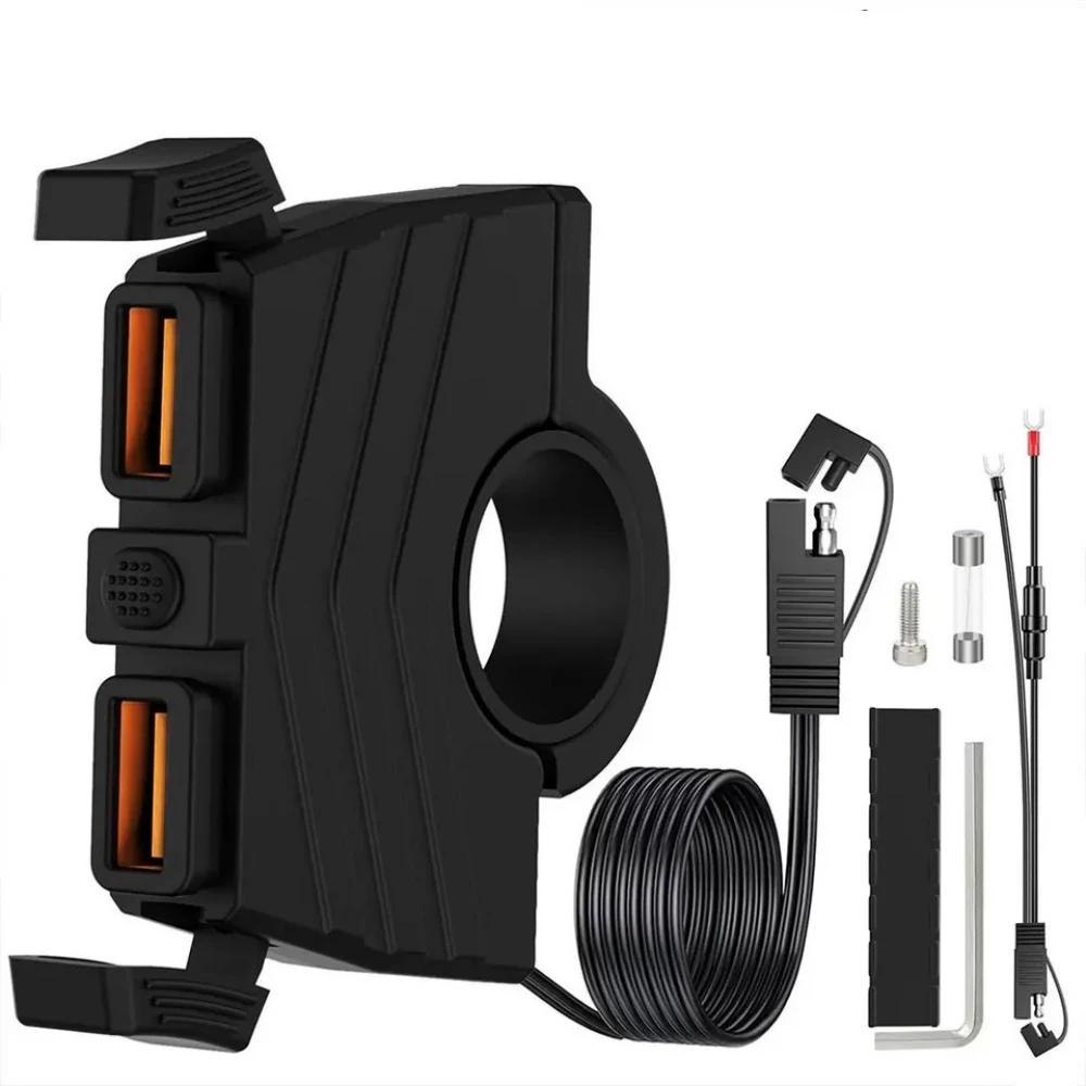 48W PD+QC3.0 Phone Charger Motorcycle Handlebar Quick Charging Socket Waterproof Type C USB Power Adapter For GPS Navigation
48W PD+QC3.0 Phone Charger Motorcycle Handlebar Quick Charging Socket Waterproof Type C USB Power Adapter For GPS Navigation