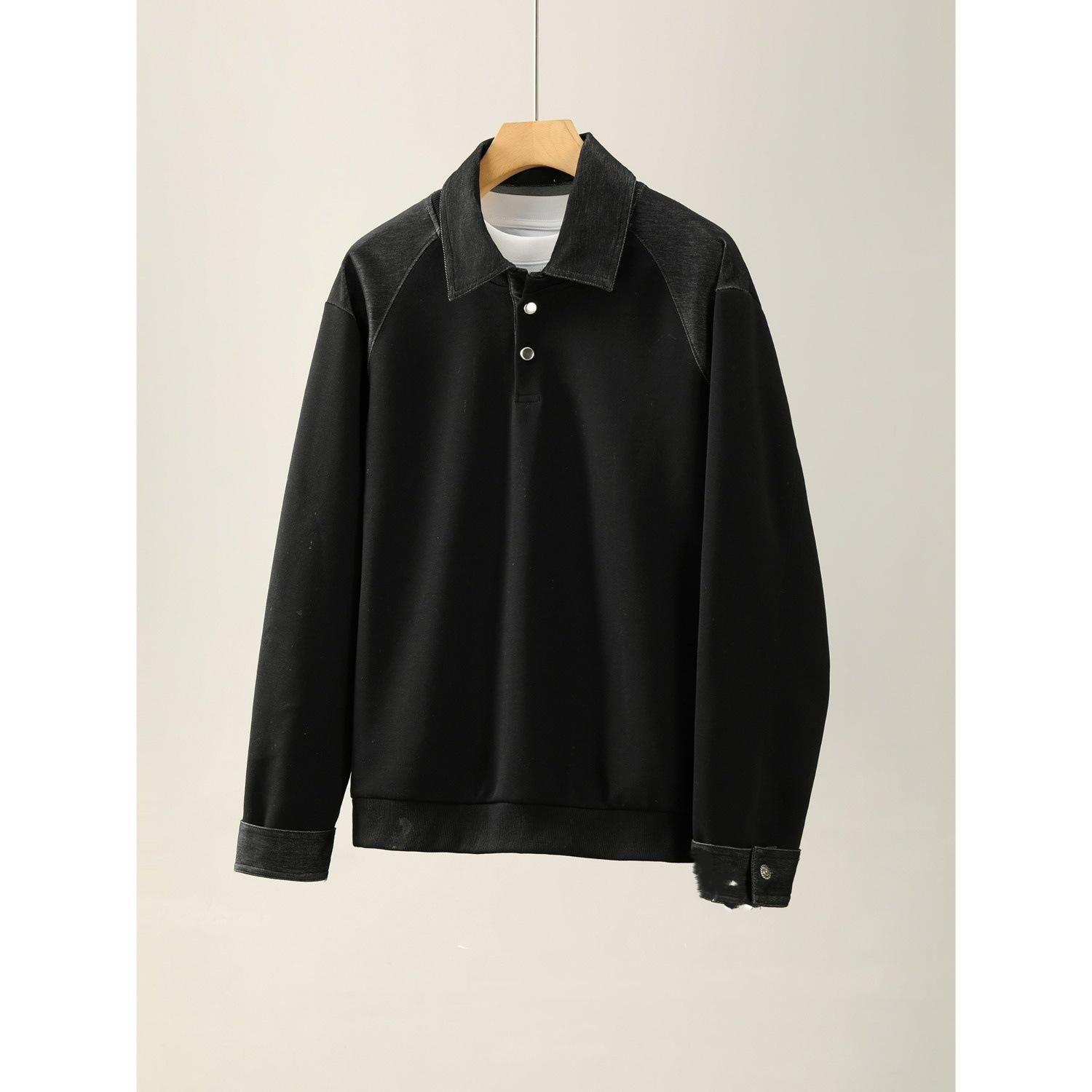 Loose-Fit Lapel Hoodie Polo Men s Edgy Autumn Long-Sleeve Top M чорний
Loose-Fit Lapel Hoodie Polo Men s Edgy Autumn Long-Sleeve Top M чорний