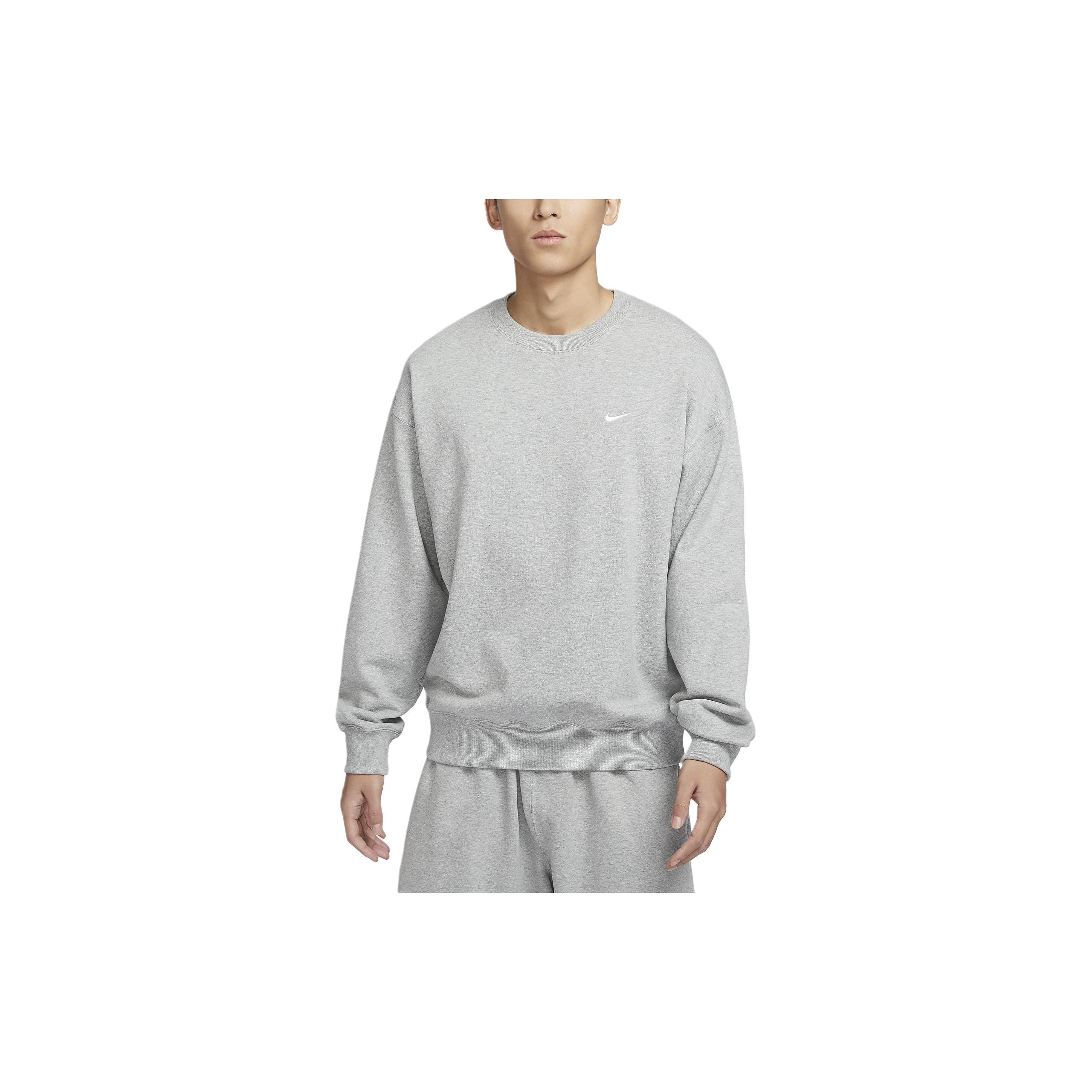Nike Solo Swoosh Solid Color Crew Neck Casual Loose Long Sleeve Sweatshirt Men sweatshirt Gray DX0812-063
Nike Solo Swoosh Solid Color Crew Neck Casual Loose Long Sleeve Sweatshirt Men sweatshirt Gray DX0812-063