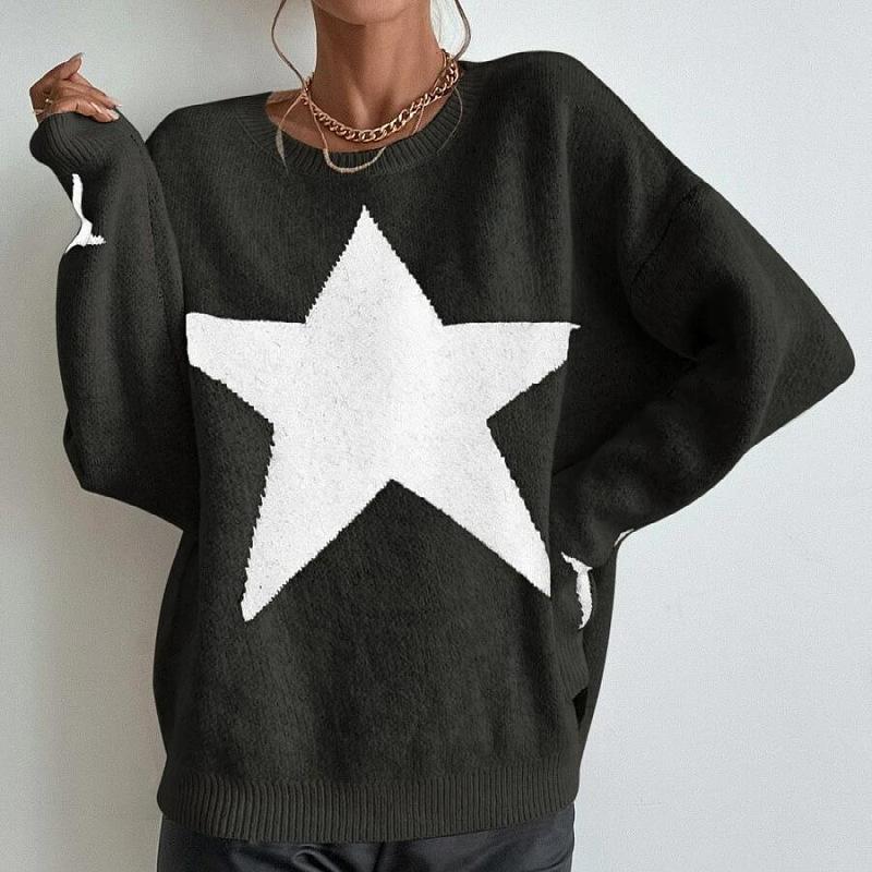 Star Sweater Pullover Women Autumn Spring Simple Knit Elastic Pullovers Jumper Casual Thick Warm Black White Basic Jumpers S чорний
Star Sweater Pullover Women Autumn Spring Simple Knit Elastic Pullovers Jumper Casual Thick Warm Black White Basic Jumpers S чорний