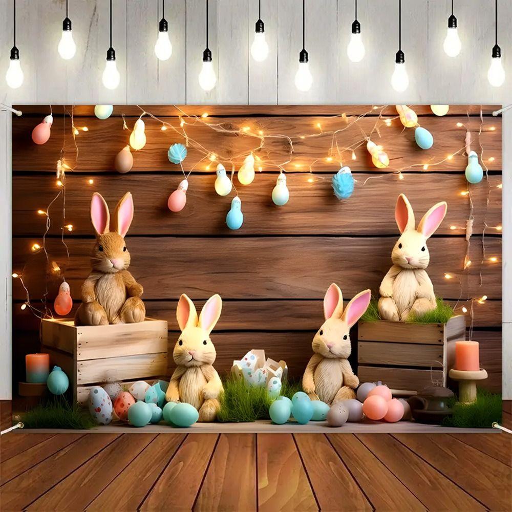 Celebrate Bunny Eggs Background Decor 180*110cm Poster Props Easter Photo Banner Photography Props Style 2
Celebrate Bunny Eggs Background Decor 180*110cm Poster Props Easter Photo Banner Photography Props Style 2