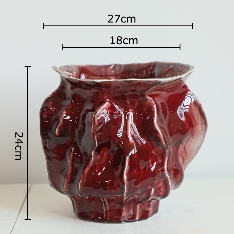 Red Flower Bud Ceramic Vase Creative Irregular Plant Pot Table Decoration Flowers Arrangement Floral Vases Room Aesthetic Decor
Red Flower Bud Ceramic Vase Creative Irregular Plant Pot Table Decoration Flowers Arrangement Floral Vases Room Aesthetic Decor