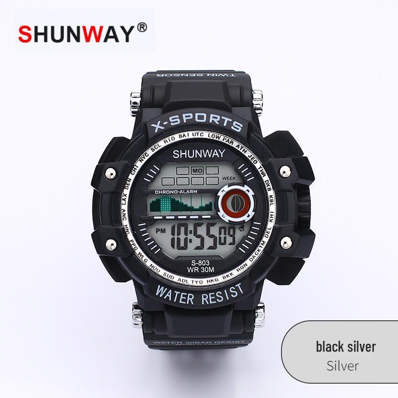 Светодиодные молодежные светящиеся водонепроницаемые спортивные часы-хронограф с многофункциональным дисплеем Default Bag чёрный/серебряный
Светодиодные молодежные светящиеся водонепроницаемые спортивные часы-хронограф с многофункциональным дисплеем Default Bag чёрный/серебряный