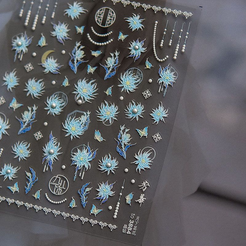 Bright Crystal Shell Light White Blue Epiphyllum Nail Art Stickers Tomoni Relief Best Selling 5D Nail Stickers Decorations Epiphyllum 3884 under Blue Moon
Bright Crystal Shell Light White Blue Epiphyllum Nail Art Stickers Tomoni Relief Best Selling 5D Nail Stickers Decorations Epiphyllum 3884 under Blue Moon