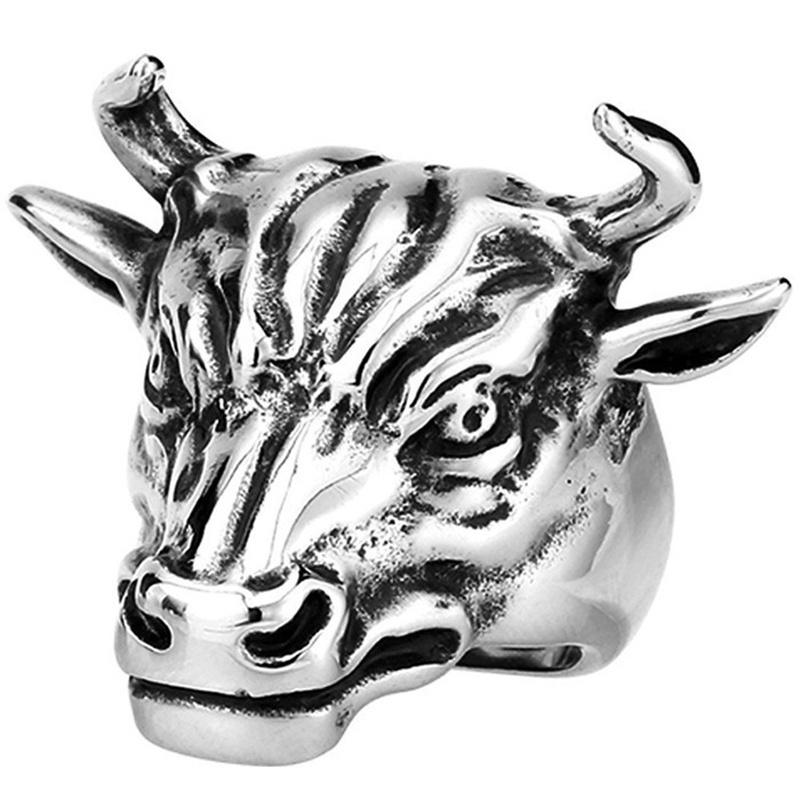 Мужское кольцо в стиле ретро, готическое, племенное кольцо Lucky Taurus Bull из нержавеющей стали
Мужское кольцо в стиле ретро, готическое, племенное кольцо Lucky Taurus Bull из нержавеющей стали