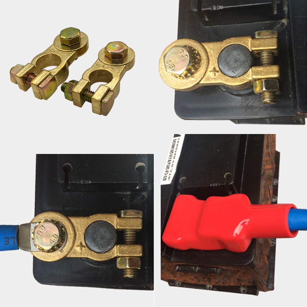 Ampper Brass Battery Terminal Clamps, Top Post Battery Terminals Connector Set for Marine Car Boat RV Vehicles (1 Pair)
Ampper Brass Battery Terminal Clamps, Top Post Battery Terminals Connector Set for Marine Car Boat RV Vehicles (1 Pair)