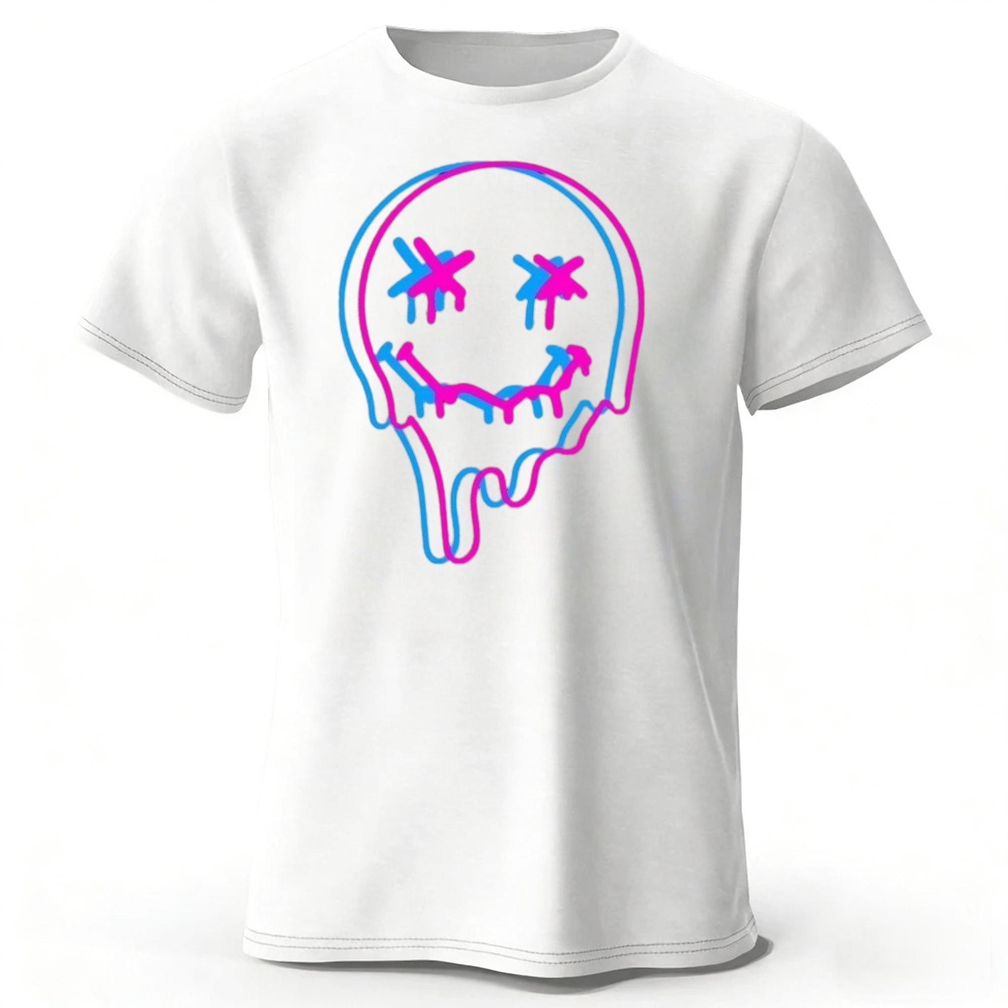 Neon Melting Smiley Face Highquality Pure Cotton Short Sleeved Men Loose Oversized Comfortable Sports Tshirt Street Casual Top 4XL
Neon Melting Smiley Face Highquality Pure Cotton Short Sleeved Men Loose Oversized Comfortable Sports Tshirt Street Casual Top 4XL