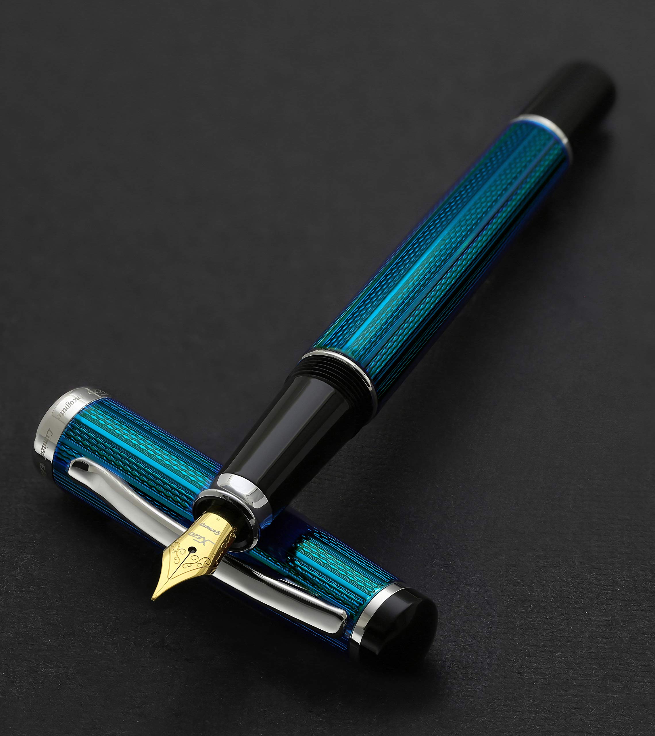 Xezo incognito Fountain Medium Deep Blue Layered Pure Platinum Limited Serialization Pen, Nib, Rucker, Plated, Handmade, Edition,
Xezo incognito Fountain Medium Deep Blue Layered Pure Platinum Limited Serialization Pen, Nib, Rucker, Plated, Handmade, Edition,