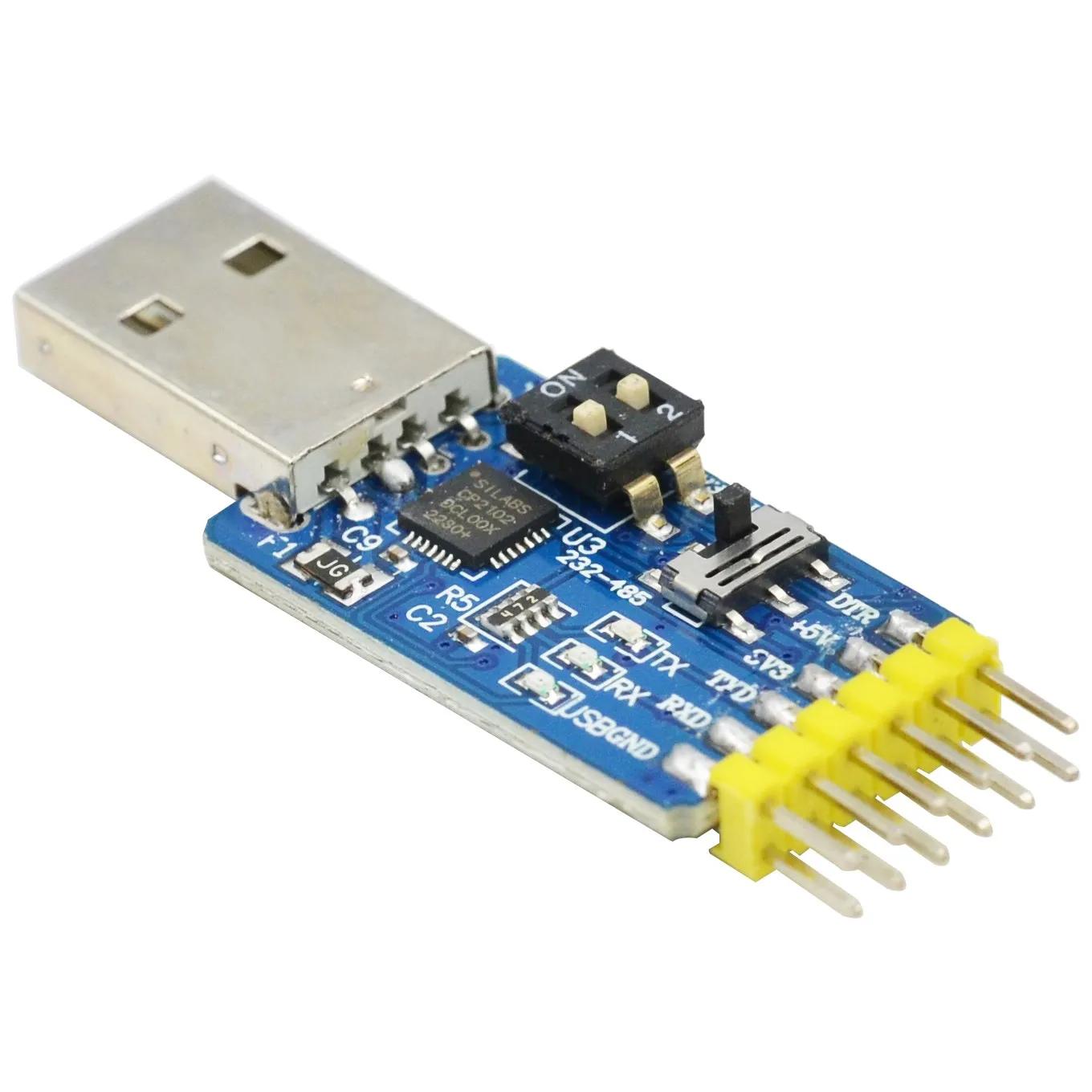 CP2102 six-in-one multifunctional serial port module usb to TTL 485 232 mutual conversion compatible with 3.3V/5V level
CP2102 six-in-one multifunctional serial port module usb to TTL 485 232 mutual conversion compatible with 3.3V/5V level