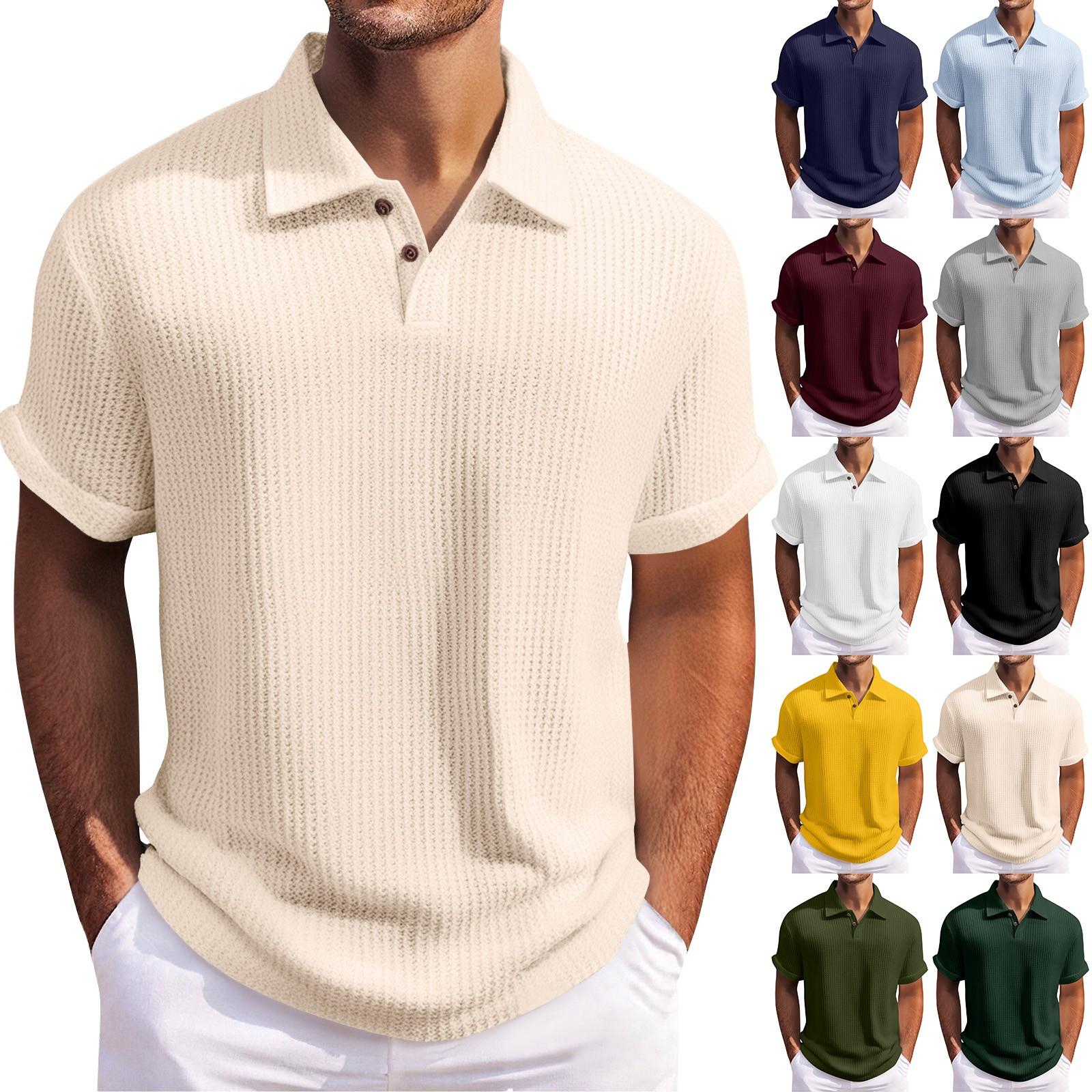 Men s Summer Solid Color Diamond Knit Button Collar Loose Short Sleeve Top L армия зеленый
Men s Summer Solid Color Diamond Knit Button Collar Loose Short Sleeve Top L армия зеленый