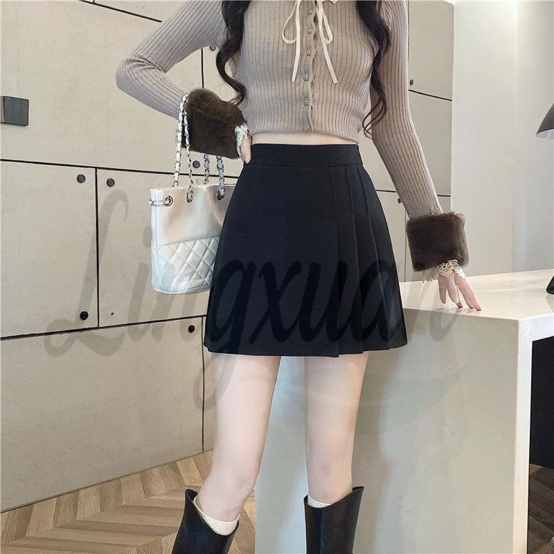 Winter Korean Plus Size Wool Pleated High Waist A-line Mini Skirt for Women - Slimming Versatile Style M чёрный
Winter Korean Plus Size Wool Pleated High Waist A-line Mini Skirt for Women - Slimming Versatile Style M чёрный