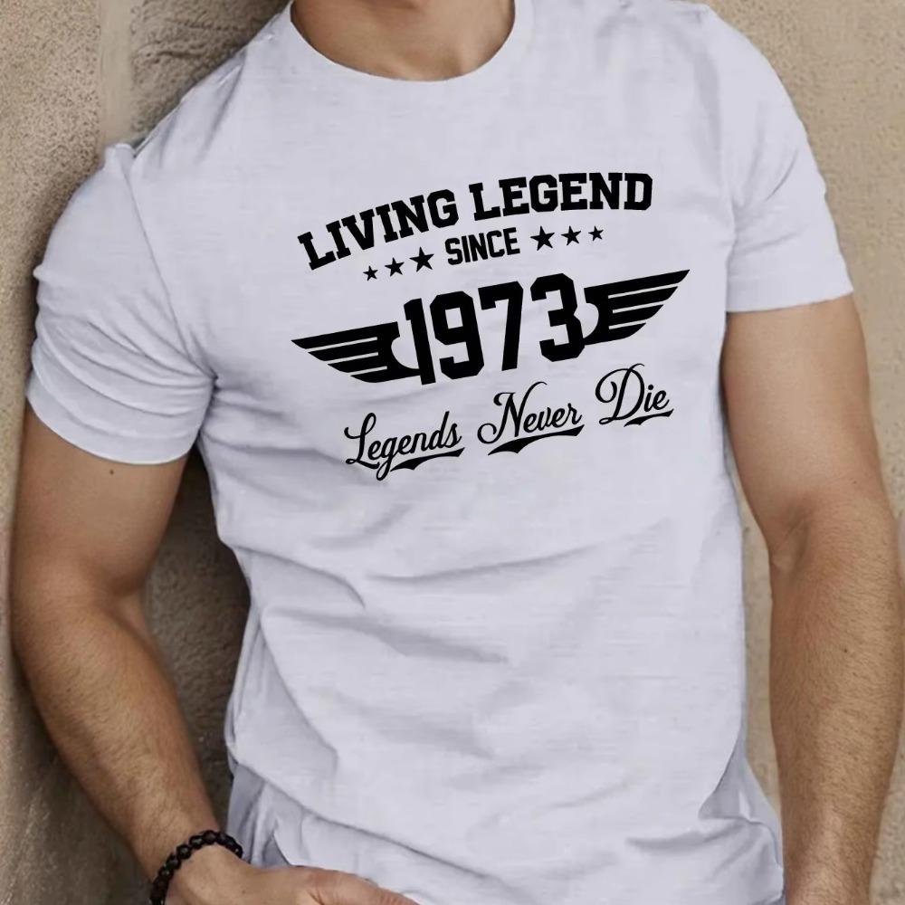 Summer men s casual loose plus size SINCE 1973 pattern printed sports comfortable round neck short sleeved T-shirt S
Summer men s casual loose plus size SINCE 1973 pattern printed sports comfortable round neck short sleeved T-shirt S