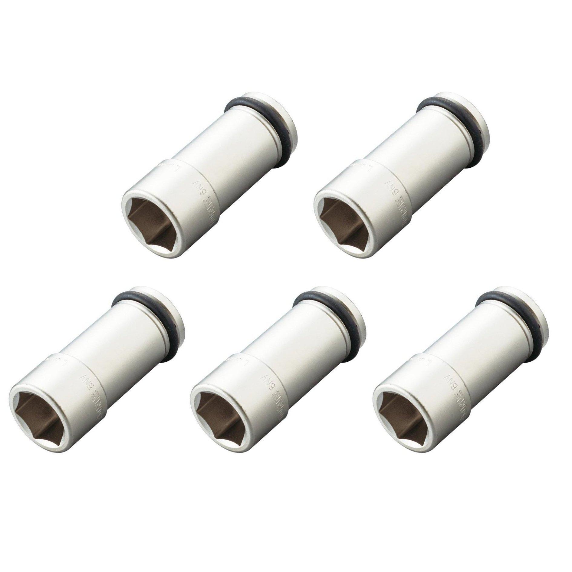 TONE Long socket for impact Drive angle Width across flats 19mm 5 pieces 6NV-19L-5S 19.0mm (3/4 )
TONE Long socket for impact Drive angle Width across flats 19mm 5 pieces 6NV-19L-5S 19.0mm (3/4 )