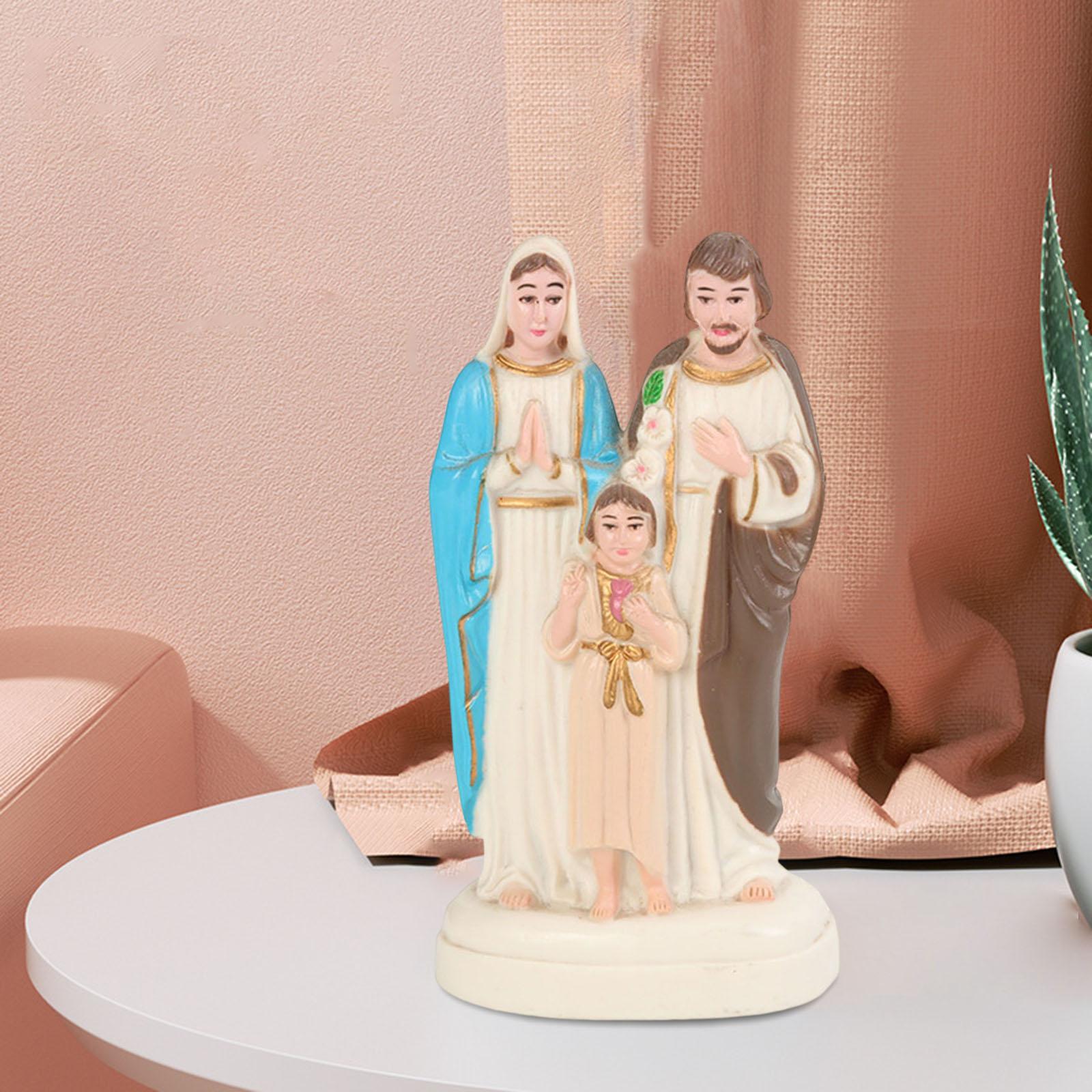 Holy Family with Child Statue Religious Figurine Collection Crafts Christian Home Life of Christ Gift Ornament for Desktop
Holy Family with Child Statue Religious Figurine Collection Crafts Christian Home Life of Christ Gift Ornament for Desktop