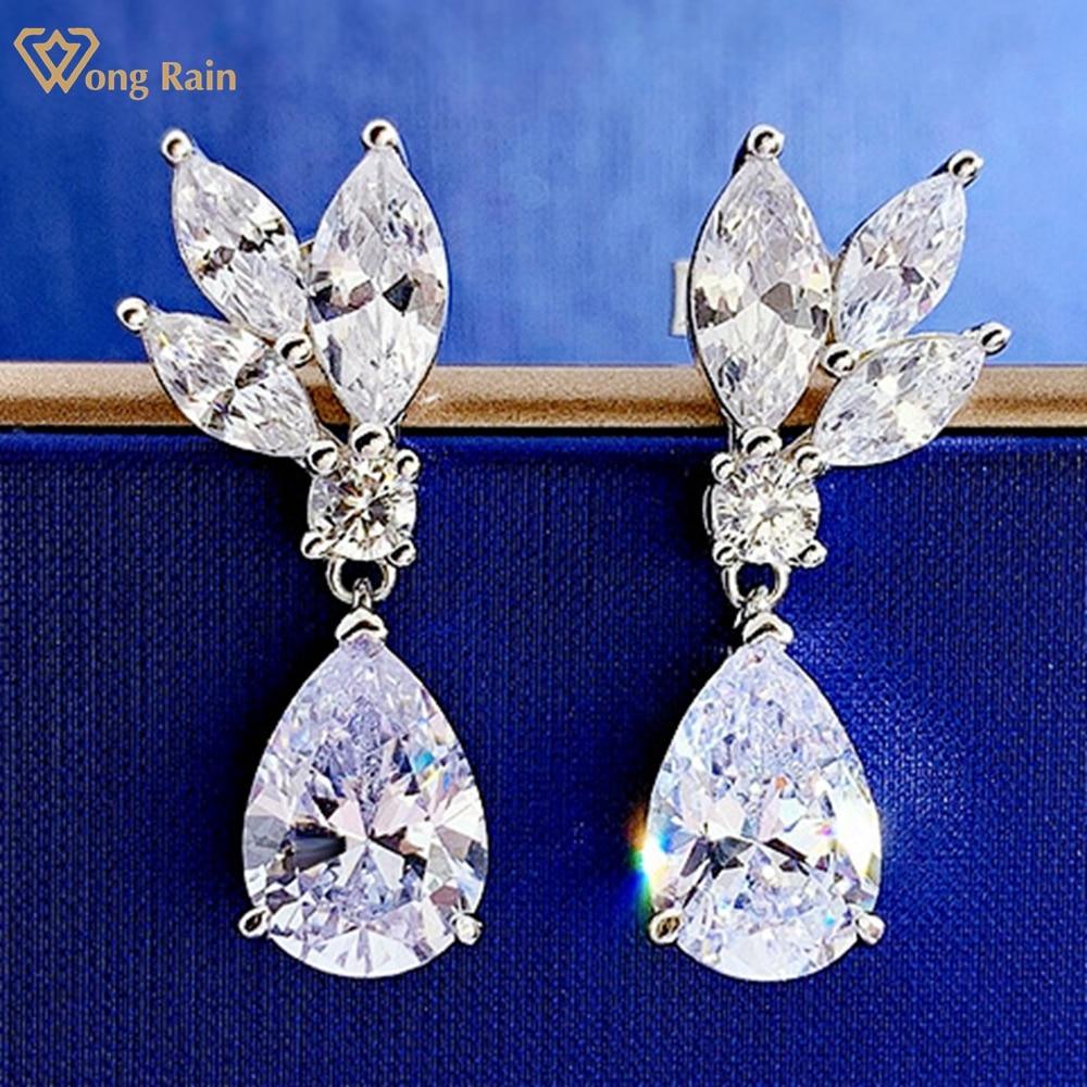 Wong Rain, 100% серебро 925 пробы, грушевидная огранка, муассанит, драгоценный камень, Свадебная вечеринка, женские висячие серьги-шпильки, ювелирные изделия
Wong Rain, 100% серебро 925 пробы, грушевидная огранка, муассанит, драгоценный камень, Свадебная вечеринка, женские висячие серьги-шпильки, ювелирные изделия