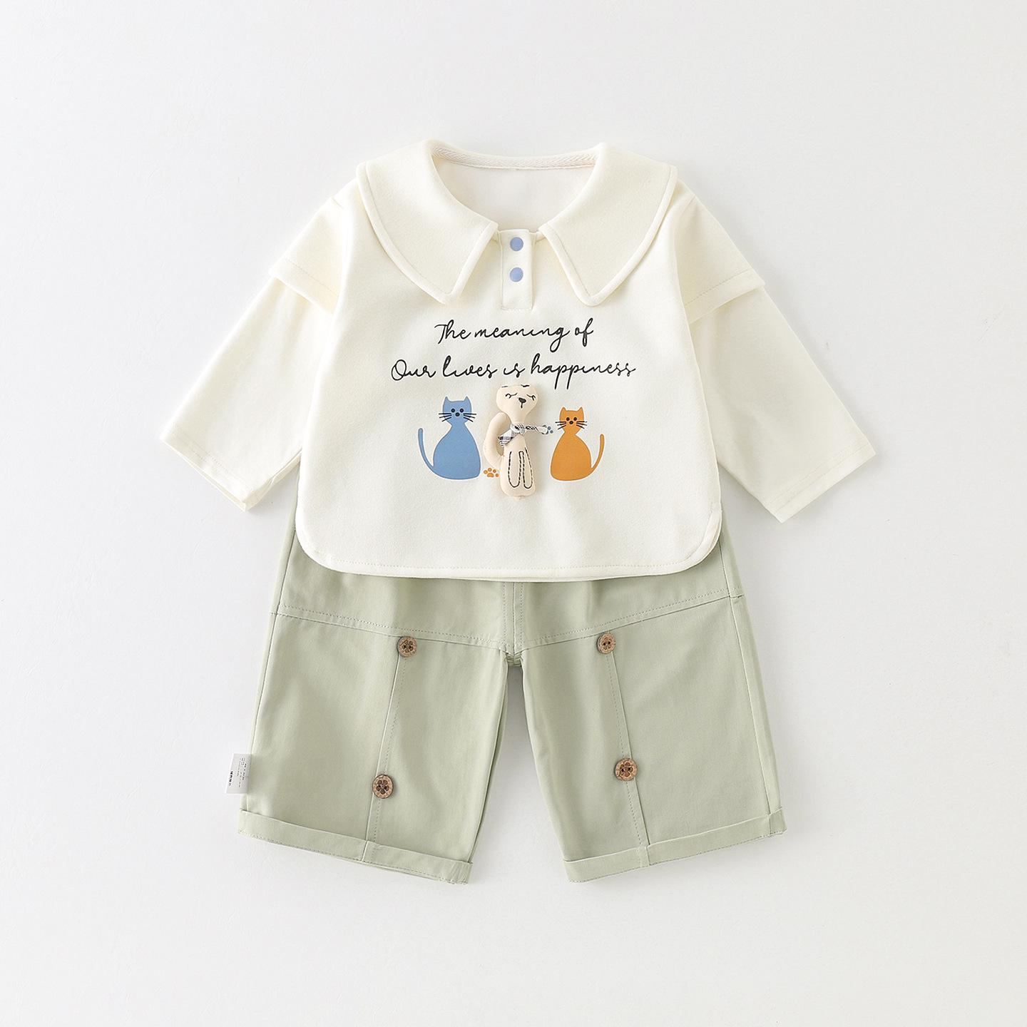 Chic Baby Girls Cartoon Hoodie & Doll Collar Suit - Spring/Autumn Two-Piece Set 90cm
Chic Baby Girls Cartoon Hoodie & Doll Collar Suit - Spring/Autumn Two-Piece Set 90cm