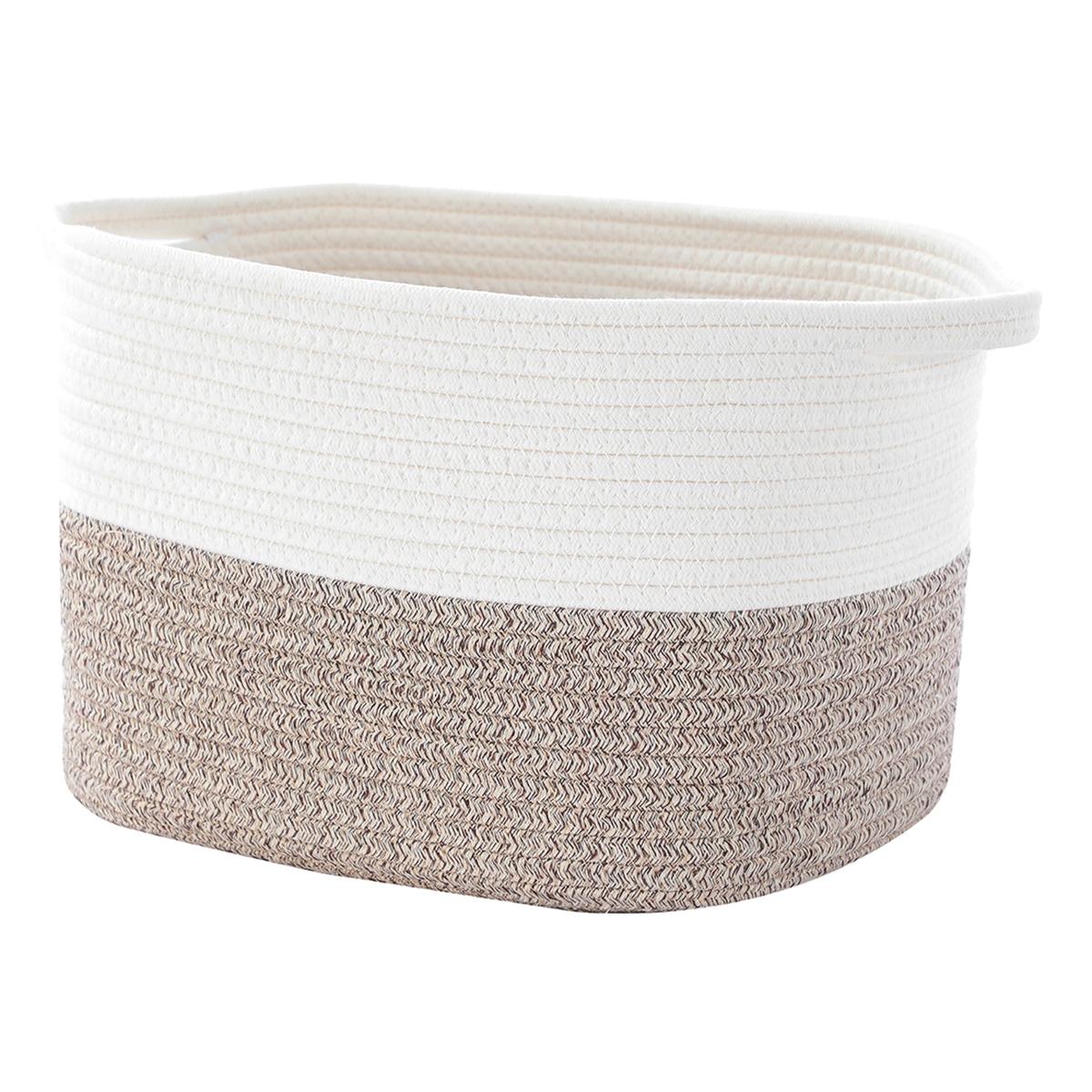 AB-030 Dirty Clothes Toys Sundries Storage Basket Cotton Rope Home Laundry Basket White+Dark Grey
AB-030 Dirty Clothes Toys Sundries Storage Basket Cotton Rope Home Laundry Basket White+Dark Grey