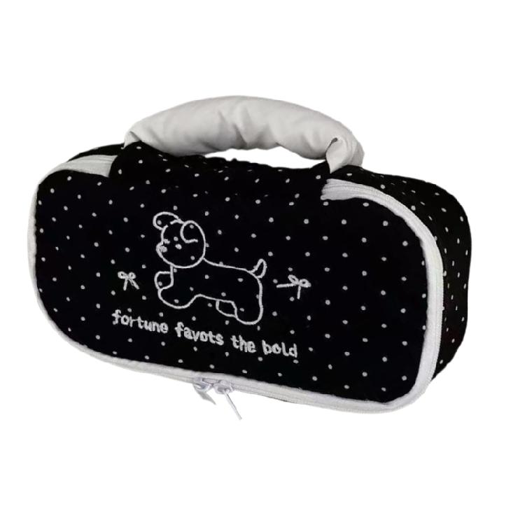 Dotted Print Pencil Case Light Weight Polyester Pen Pouches with Handle Large Capacity Pen Organiser Travel Makeup Bag чорний
Dotted Print Pencil Case Light Weight Polyester Pen Pouches with Handle Large Capacity Pen Organiser Travel Makeup Bag чорний