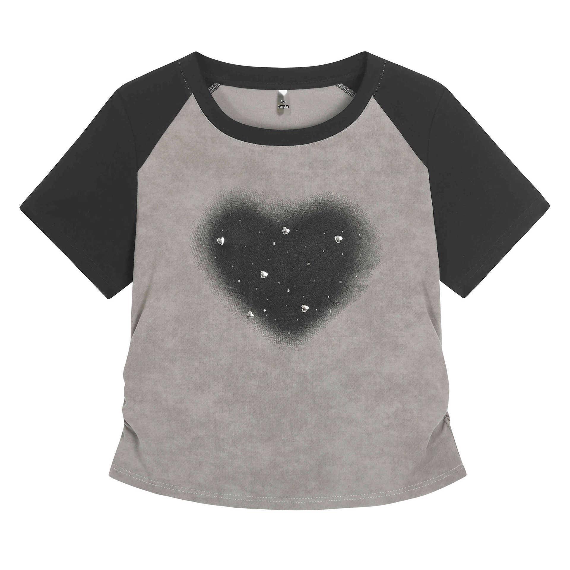 Chic Retro Heart Shaped Color Block Short Sleeve T-Shirt for Plus Size - Slimming, Round Neck Summer Style 1XL (120-140 jin) серый
Chic Retro Heart Shaped Color Block Short Sleeve T-Shirt for Plus Size - Slimming, Round Neck Summer Style 1XL (120-140 jin) серый