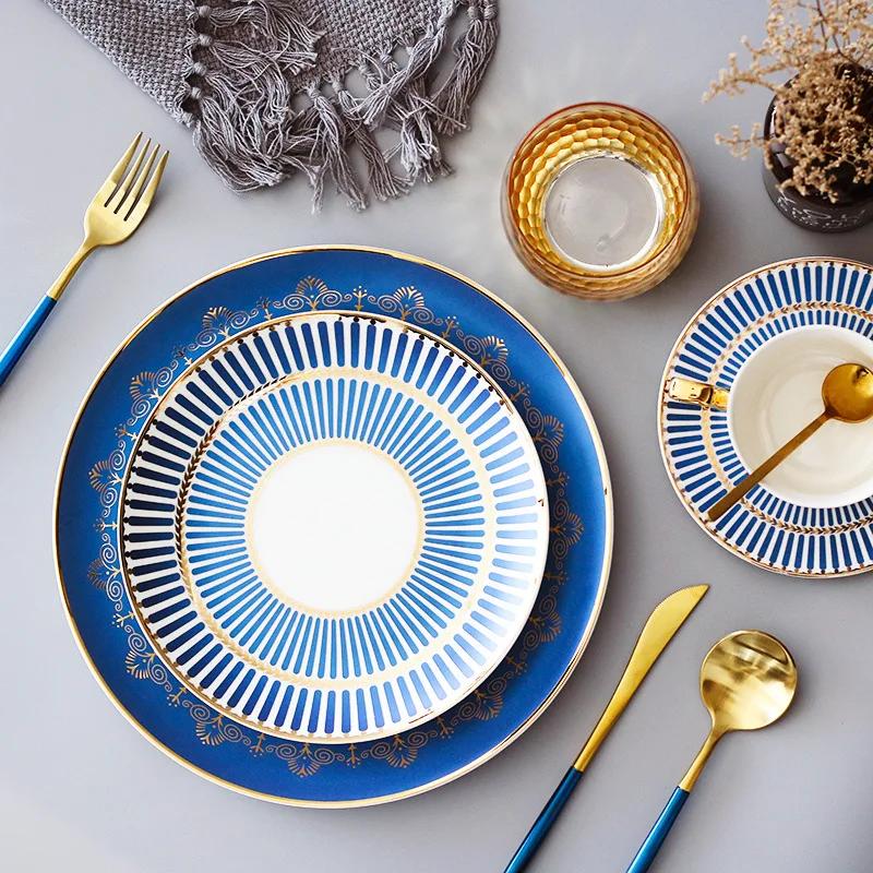 Nordic Exquisite Gold Plated Striped Ceramic Plate Villa Restaurant Western Tableware Dessert Salad Steak Plate Kitchen Utensils
Nordic Exquisite Gold Plated Striped Ceramic Plate Villa Restaurant Western Tableware Dessert Salad Steak Plate Kitchen Utensils