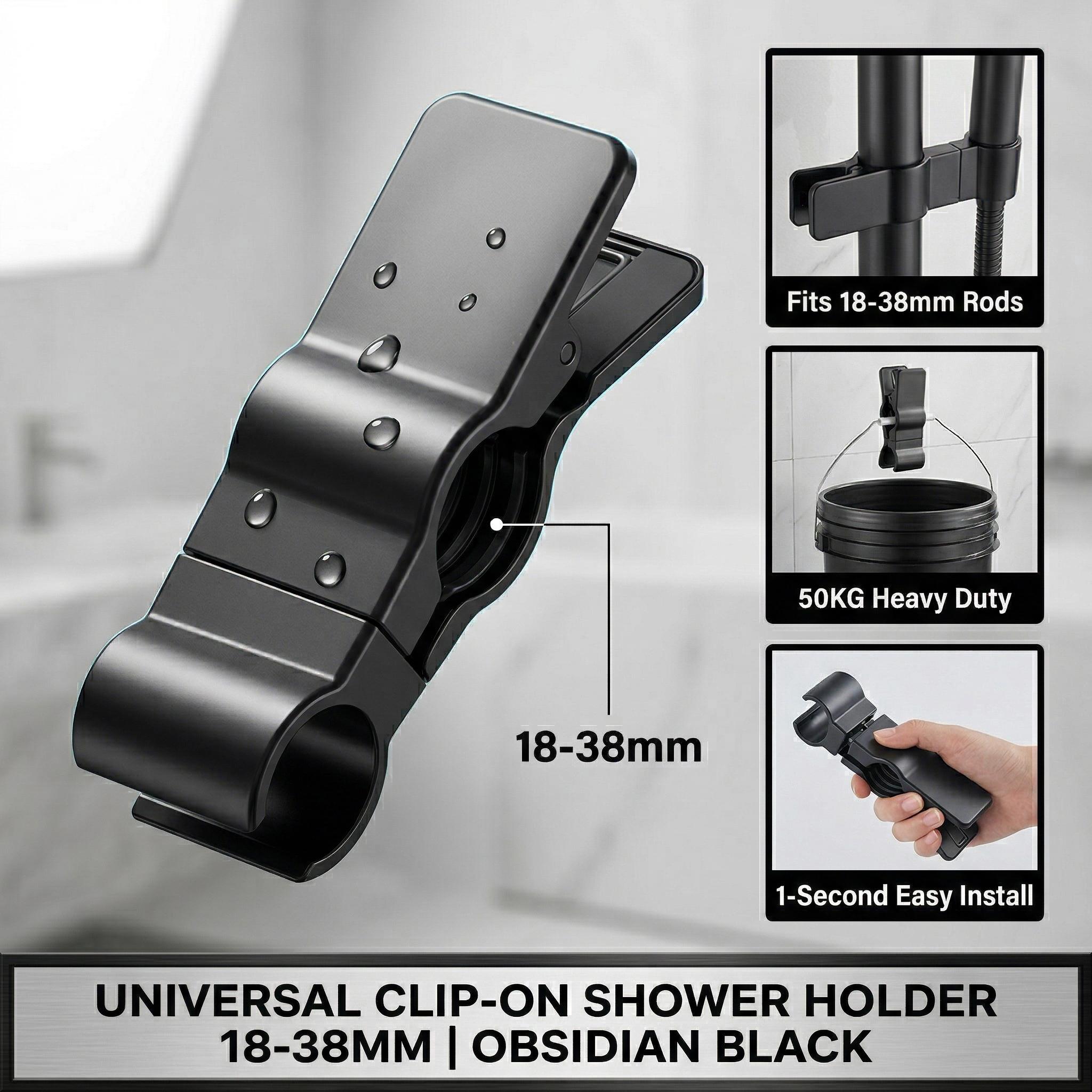 Adjustable Clip On Shower Head Holder For Slide Bar Handheld Shower Wand Mount Bracket Bathroom Replacement Part No Drilling чорний
Adjustable Clip On Shower Head Holder For Slide Bar Handheld Shower Wand Mount Bracket Bathroom Replacement Part No Drilling чорний