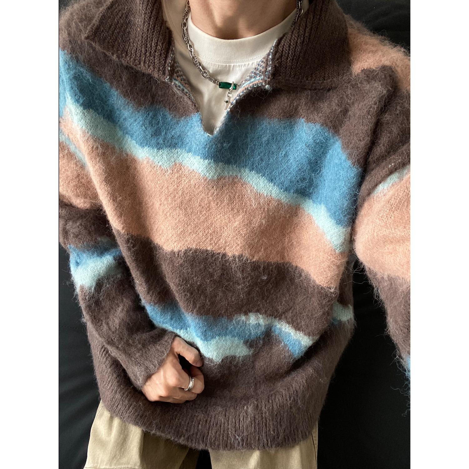 Men s Loose Casual Striped V-neck Sweater - Autumn/Winter 2025 M коричневий
Men s Loose Casual Striped V-neck Sweater - Autumn/Winter 2025 M коричневий