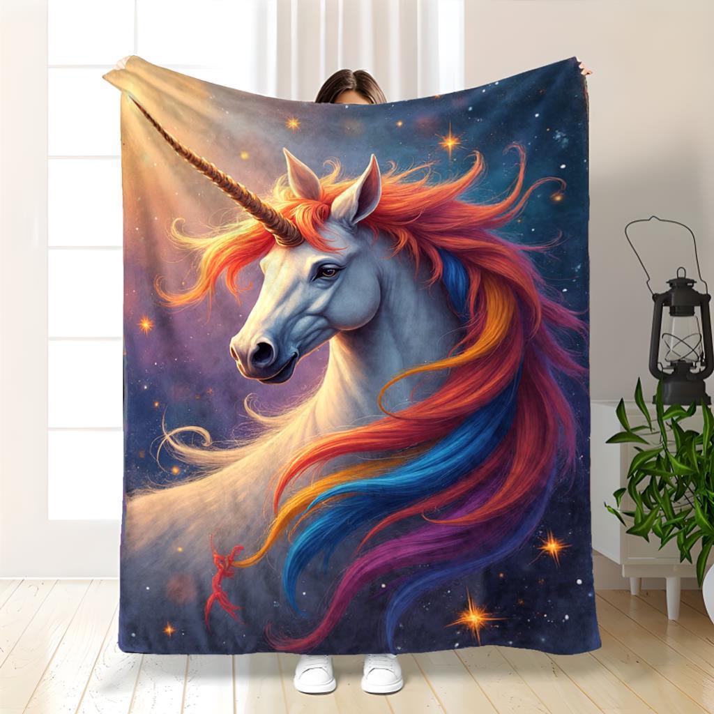 Magical Unicorn Fleece Blanket Rainbow Mane Starry Sky Design Soft Cozy Throw Home Decor for Living Room or Bedroom Gift 70x100cm28x39in
Magical Unicorn Fleece Blanket Rainbow Mane Starry Sky Design Soft Cozy Throw Home Decor for Living Room or Bedroom Gift 70x100cm28x39in