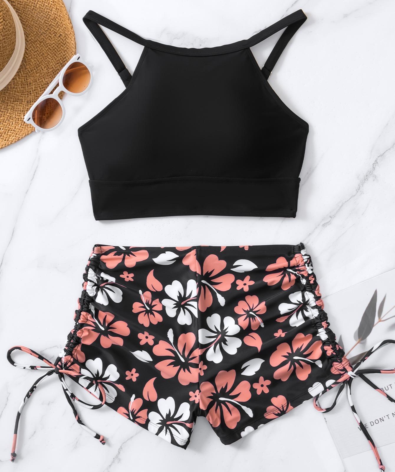 Женский купальник, сплошной цвет, U-образный вырез, открытая спина, сексуальный укороченный комплект бикини с высокой талией, пляжная одежда, купальные костюмы S чёрный
Женский купальник, сплошной цвет, U-образный вырез, открытая спина, сексуальный укороченный комплект бикини с высокой талией, пляжная одежда, купальные костюмы S чёрный