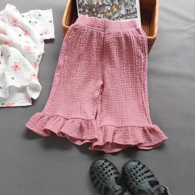 Spring Summer Korean Kid Baby Breathable Ruffle Capris Pants Casual Girl Wide Leg Pants Girls Shorts Pink Beige 140cm рожевий
Spring Summer Korean Kid Baby Breathable Ruffle Capris Pants Casual Girl Wide Leg Pants Girls Shorts Pink Beige 140cm рожевий