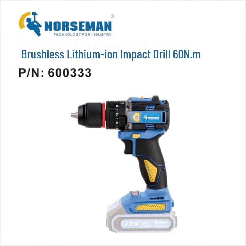 Norseman 13mm Brushless Lithium Impact Drill CN plug (adapter included)
Norseman 13mm Brushless Lithium Impact Drill CN plug (adapter included)