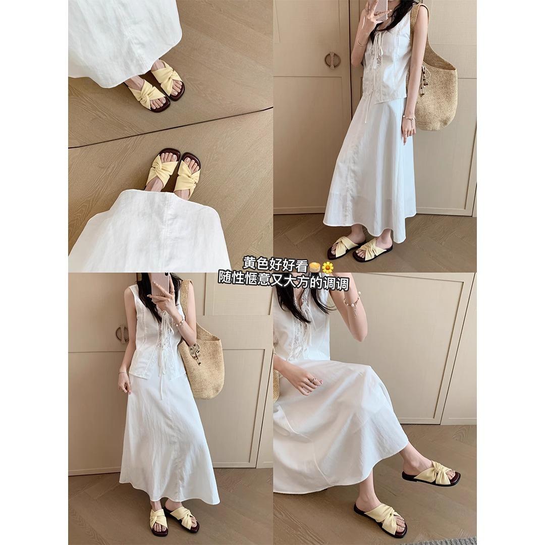 Leather~ Square head kink wrinkled beach vacation slippers women s sandals outside summer 40
Leather~ Square head kink wrinkled beach vacation slippers women s sandals outside summer 40