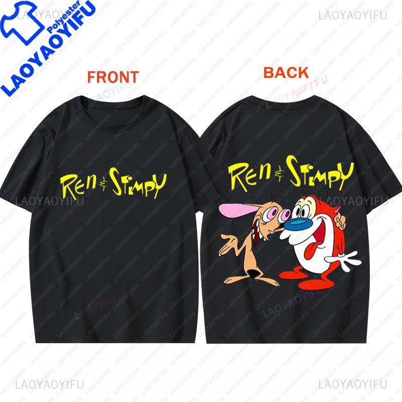 90s Cartoon The Ren Stimpy Show Graphic T Shirts Boy Kids Polyester Summer Short Sleeved Ropa De Mujer Y2k Clothuing Overside XS
90s Cartoon The Ren Stimpy Show Graphic T Shirts Boy Kids Polyester Summer Short Sleeved Ropa De Mujer Y2k Clothuing Overside XS