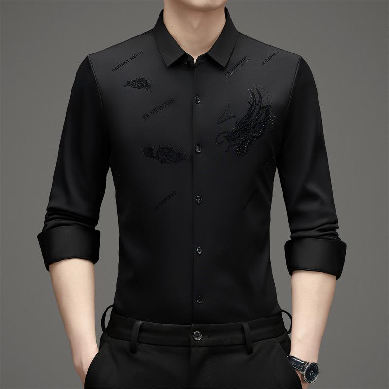 Мужская немнущаяся эластичная бесшовная повседневная рубашка с длинным рукавом M
Мужская немнущаяся эластичная бесшовная повседневная рубашка с длинным рукавом M