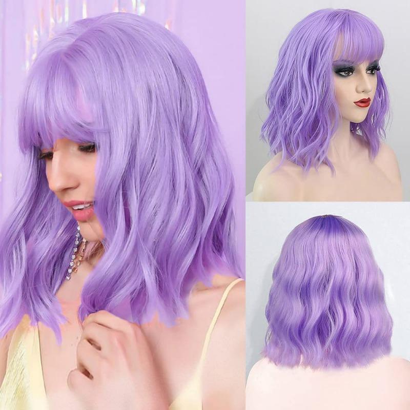 Premium Synthetic Wigs Women Wavy Wig with Bangs Medium Length Curly Wigs Drag Queen Hairstyle Wig Cosplay Costume 15inches
Premium Synthetic Wigs Women Wavy Wig with Bangs Medium Length Curly Wigs Drag Queen Hairstyle Wig Cosplay Costume 15inches