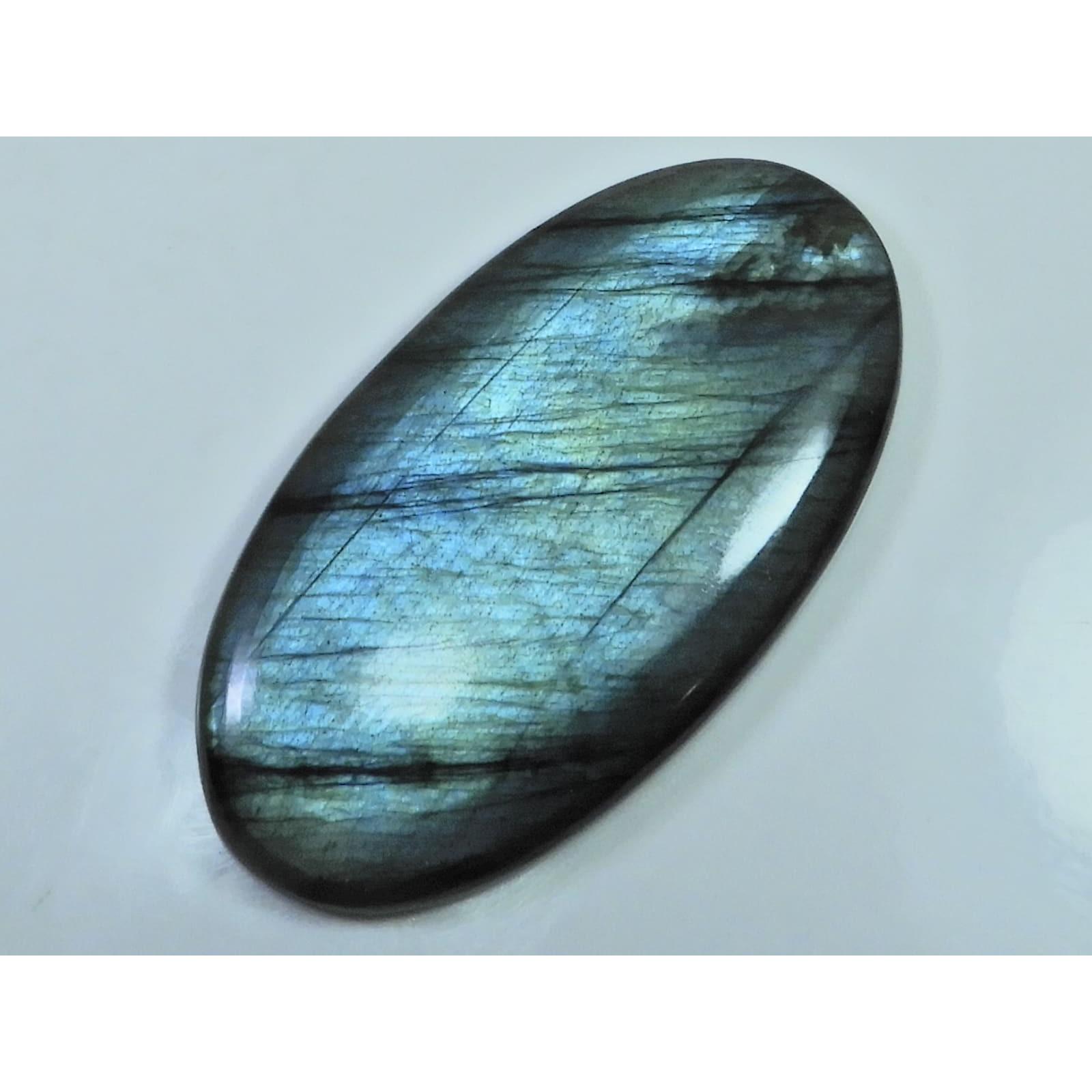 97Cts.Natural Labradorite Multi Fire Oval Cabochon Loose Gemstone 28X59X6MM D-264
97Cts.Natural Labradorite Multi Fire Oval Cabochon Loose Gemstone 28X59X6MM D-264