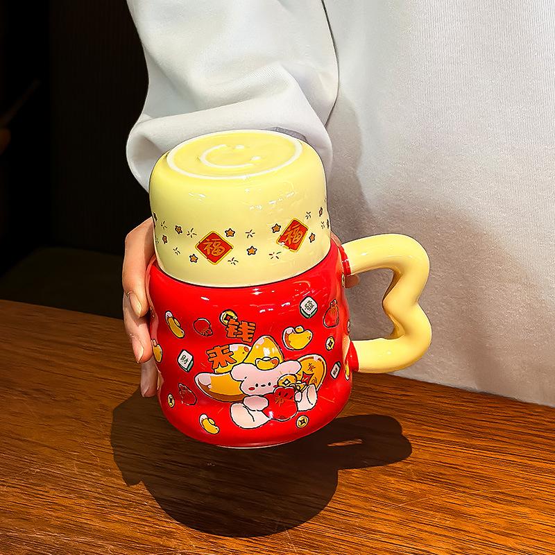 New Year s practical gift ceramic mug household water cup high value company annual meeting gift box retro kettle 400ML
New Year s practical gift ceramic mug household water cup high value company annual meeting gift box retro kettle 400ML
