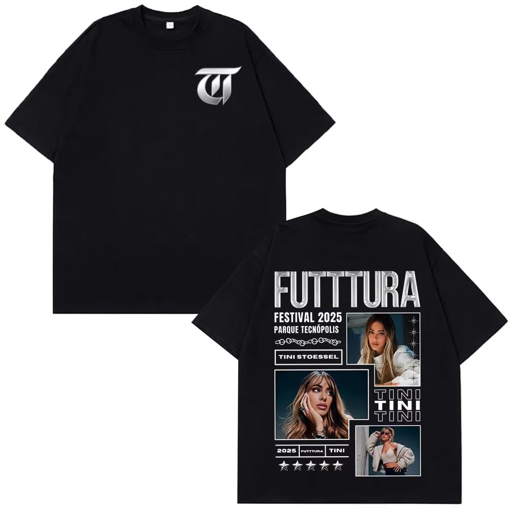 Singer TINI STOESSEL Futtura Album 2025 Tour Vintage T Shirts Men Women Hip-hop T-shirts Short Sleeves Cotton T-shirt oversized M
Singer TINI STOESSEL Futtura Album 2025 Tour Vintage T Shirts Men Women Hip-hop T-shirts Short Sleeves Cotton T-shirt oversized M