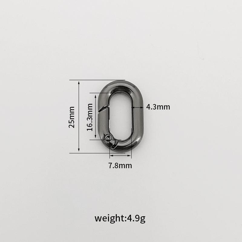 D-Shaped Spring Coil Bag Hook O-Ring Luggage Carabiner with Oval Opening
D-Shaped Spring Coil Bag Hook O-Ring Luggage Carabiner with Oval Opening