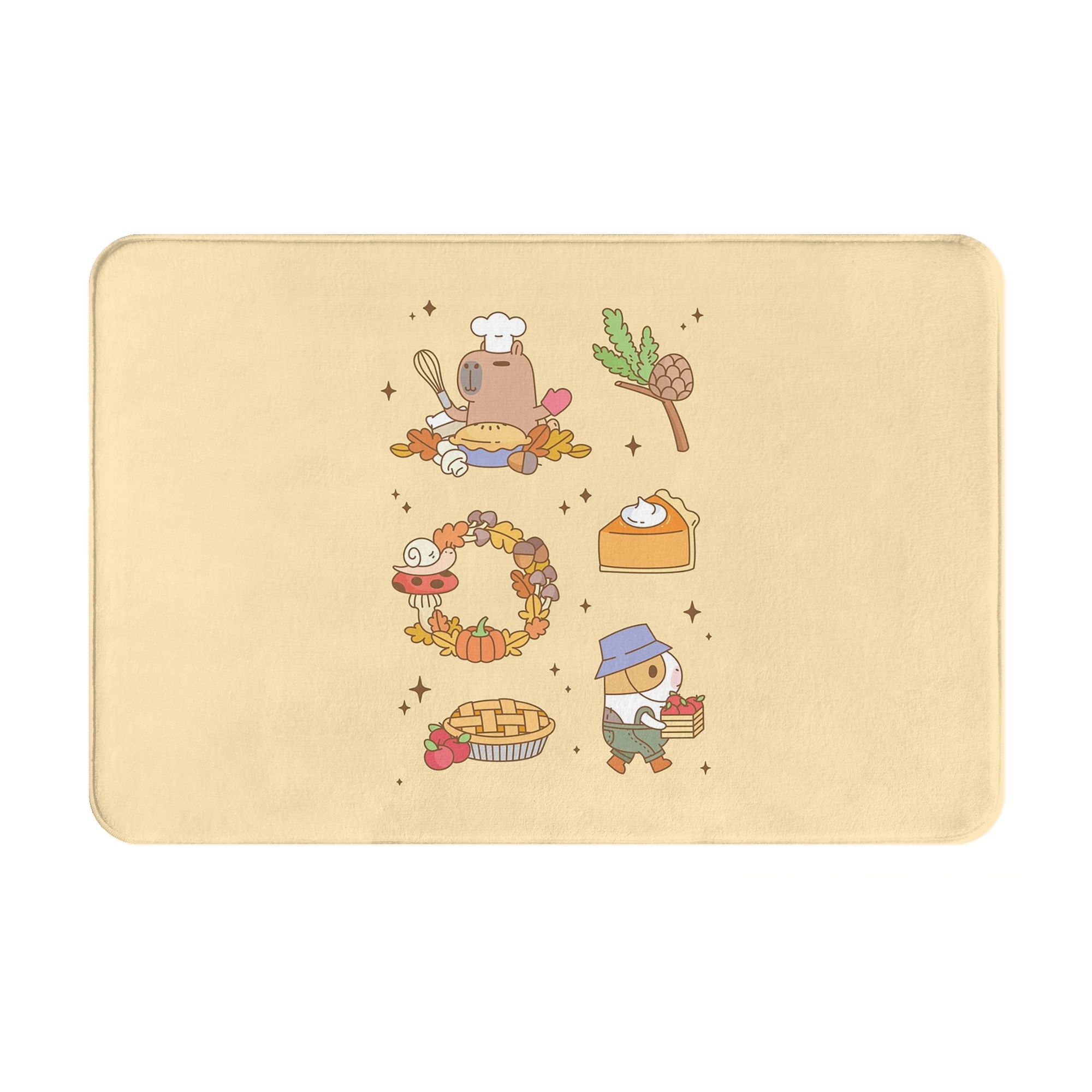 Bubu the Guinea pig, Fall and Pie Anti-slip Doormat Floor Mat Carpet Rug for Kitchen Entrance Home Living room Footpad Mats 40x60cm
Bubu the Guinea pig, Fall and Pie Anti-slip Doormat Floor Mat Carpet Rug for Kitchen Entrance Home Living room Footpad Mats 40x60cm