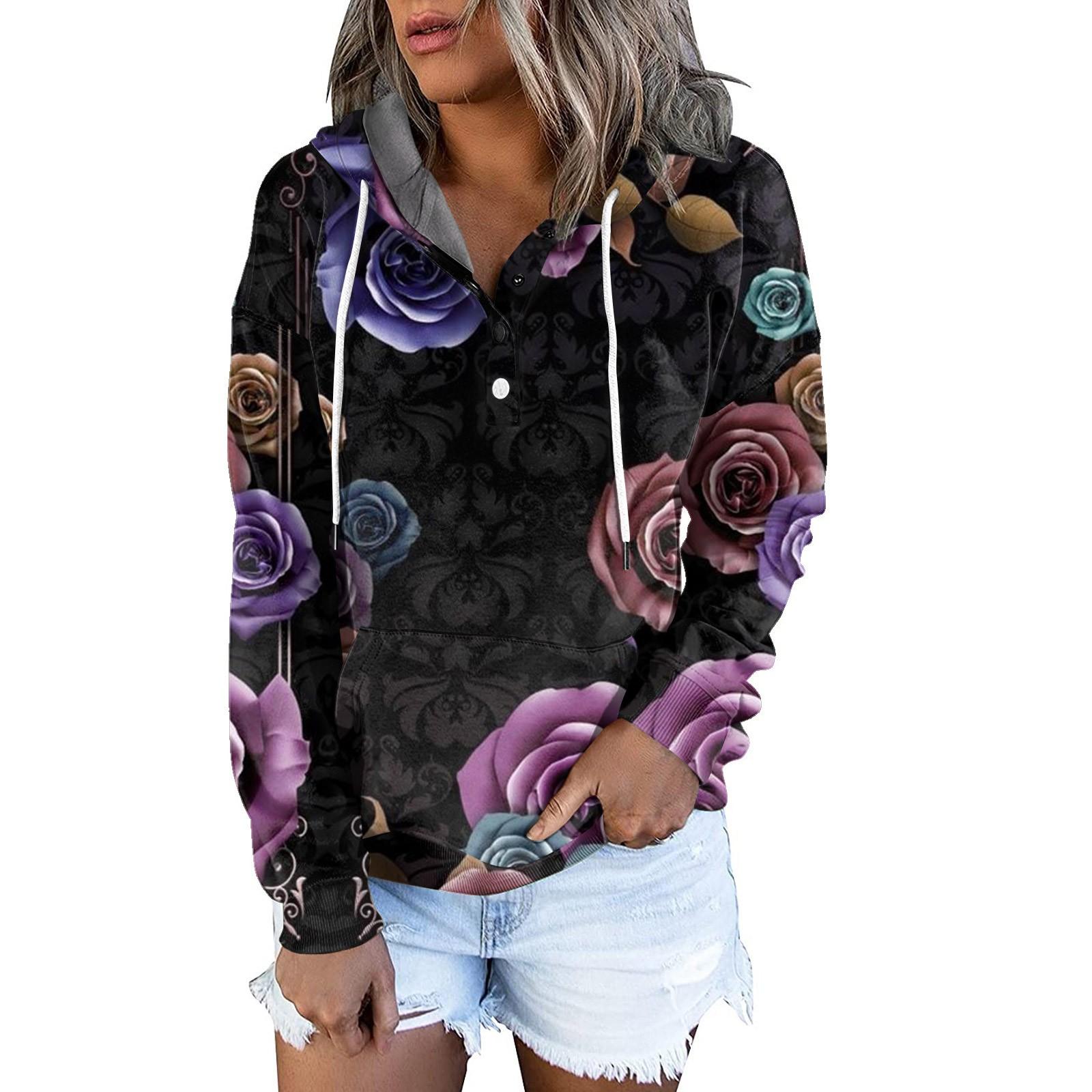 Женские повседневные модные пуловеры с длинными рукавами и принтом, толстовки с капюшоном XL чёрный
Женские повседневные модные пуловеры с длинными рукавами и принтом, толстовки с капюшоном XL чёрный