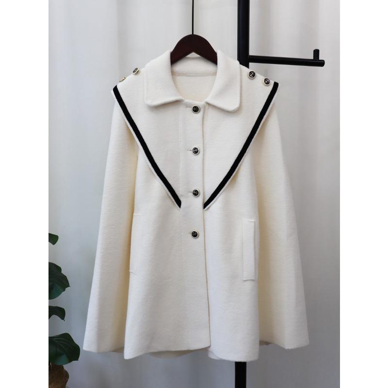 Осень и зима новый темпераментный дизайн вязаное двустороннее шерстяное пальто-накидка женское контрастного цвета свободный свитер-жакет one size fits all
Осень и зима новый темпераментный дизайн вязаное двустороннее шерстяное пальто-накидка женское контрастного цвета свободный свитер-жакет one size fits all