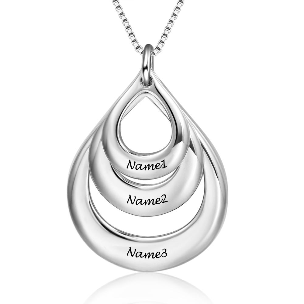 Silver Color Necklace Personalize Fashion Promised Jewelry Hollow Pendant Engrave 3 Names Anniversary Necklace For Women
Silver Color Necklace Personalize Fashion Promised Jewelry Hollow Pendant Engrave 3 Names Anniversary Necklace For Women