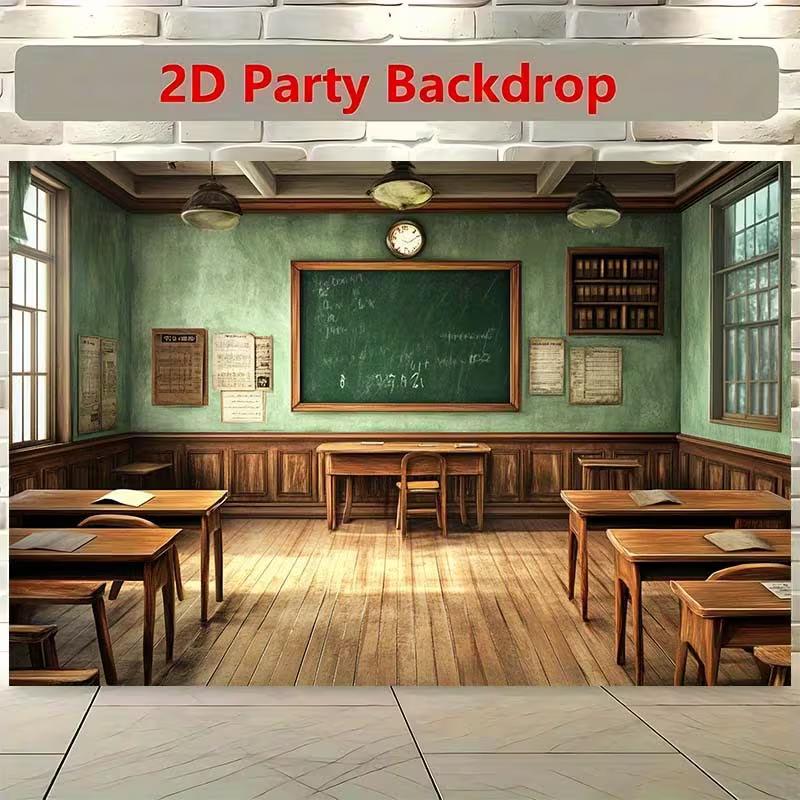 2D Old School Classroom Backdrop for Nostalgic, Retro and Academic Vibe Photography 47.2x31.5inch/120*80cm
2D Old School Classroom Backdrop for Nostalgic, Retro and Academic Vibe Photography 47.2x31.5inch/120*80cm