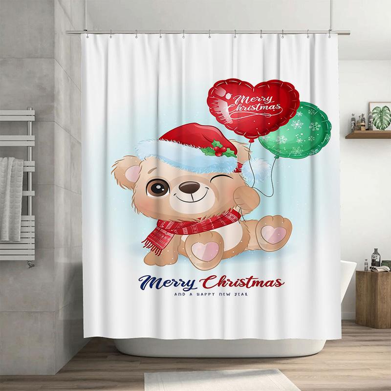 Tuniu Charming Christmas Bear Bathroom Shower Curtain Festive Holiday Decor Cute Animal Print Waterproof Fabric Backdrop W60H190(CM)-1 Pcs
Tuniu Charming Christmas Bear Bathroom Shower Curtain Festive Holiday Decor Cute Animal Print Waterproof Fabric Backdrop W60H190(CM)-1 Pcs