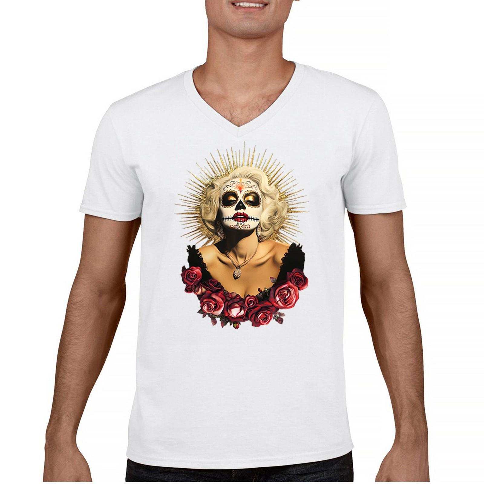 Golden Age Sugar Skull V-Neck T-shirt Day of Dead Rose Dia de Los Muertos Tee 5XL різнокольоровий
Golden Age Sugar Skull V-Neck T-shirt Day of Dead Rose Dia de Los Muertos Tee 5XL різнокольоровий