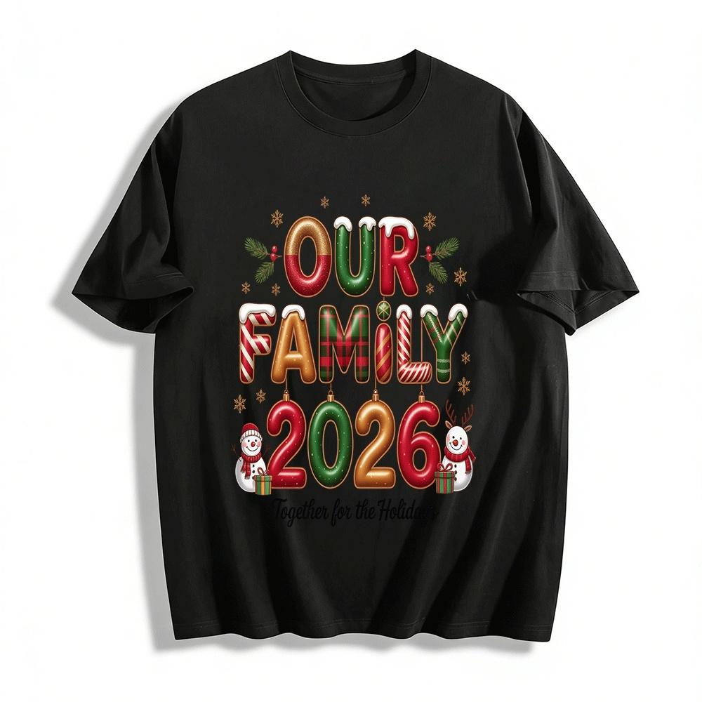 2026 Our Family Together For The Holidays Christmas Tee Pure cotton T-shirt XXS
2026 Our Family Together For The Holidays Christmas Tee Pure cotton T-shirt XXS