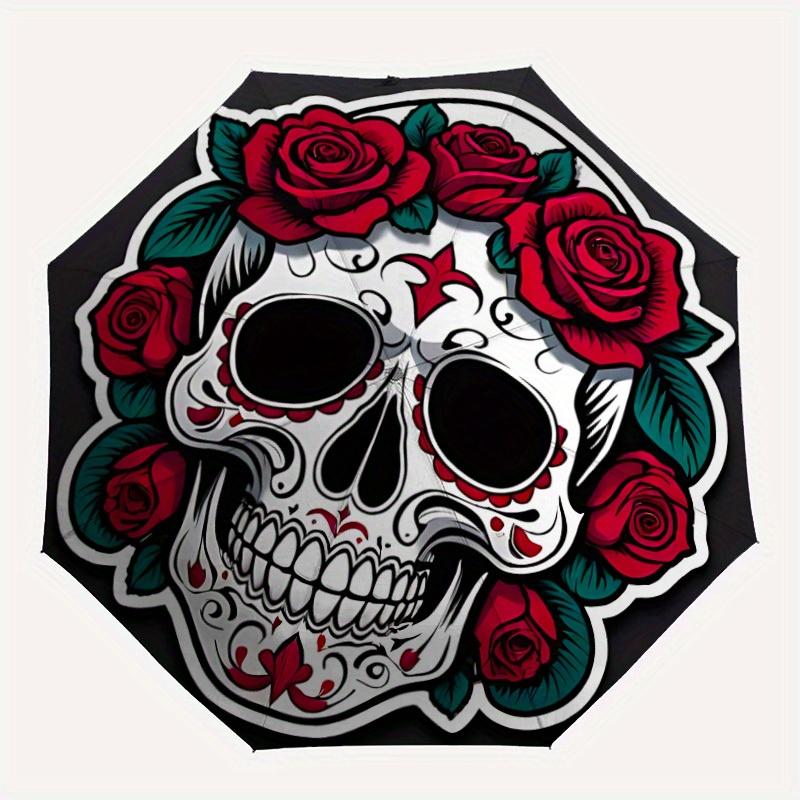 1pc Sugar Skull Roses Automatic Opening/closing umbrella, Reinforced 8-Rib Construction, Compact Travel Umbrella yy250808185
1pc Sugar Skull Roses Automatic Opening/closing umbrella, Reinforced 8-Rib Construction, Compact Travel Umbrella yy250808185