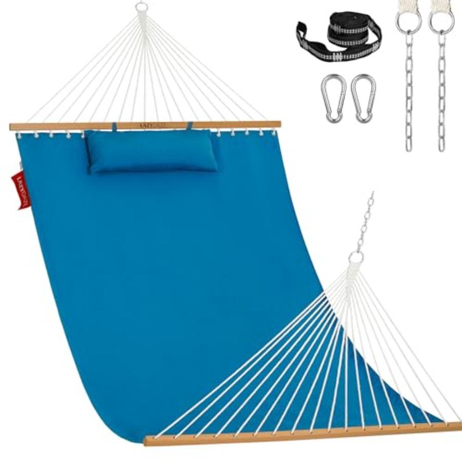 Гамак 12 футов из ткани Sunbrella с распорками и бесплатной подушкой, всепогодный и устойчивый к выцветанию, для патио, двора, грузоподъемность 450 фунтов
Гамак 12 футов из ткани Sunbrella с распорками и бесплатной подушкой, всепогодный и устойчивый к выцветанию, для патио, двора, грузоподъемность 450 фунтов