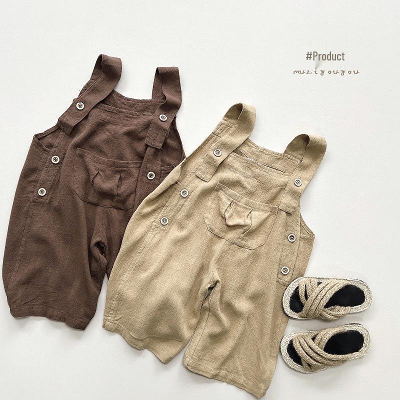 Korean-Style Children s Summer Linen-Cotton Overalls - Unisex Casual Mori Pants 130cm
Korean-Style Children s Summer Linen-Cotton Overalls - Unisex Casual Mori Pants 130cm