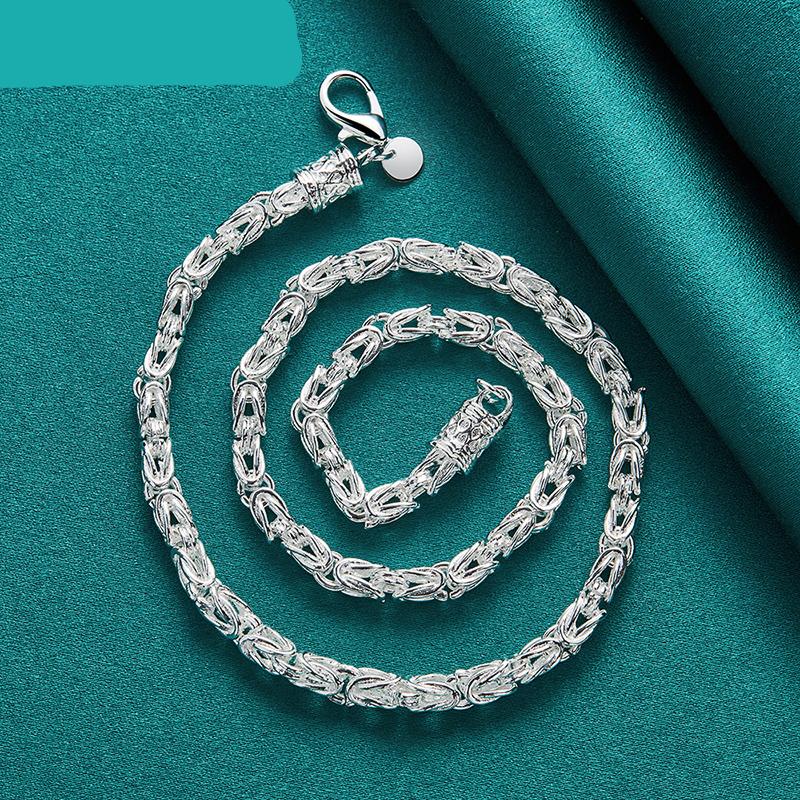 Срібне намисто 925 проби з головою дракона 20-дюймовий ланцюжок для жінок, чоловіків, заручин, весільних модних прикрас, ювелірних виробів 50CM
Срібне намисто 925 проби з головою дракона 20-дюймовий ланцюжок для жінок, чоловіків, заручин, весільних модних прикрас, ювелірних виробів 50CM